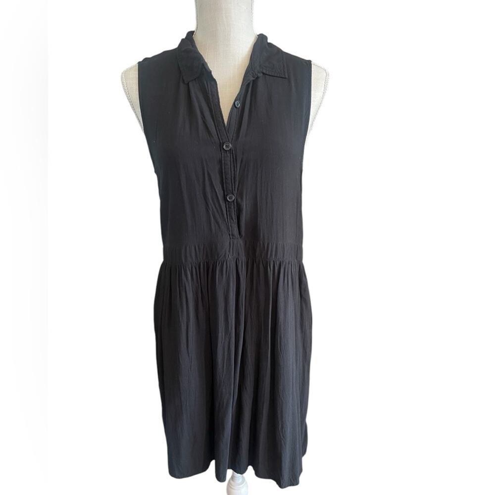 Volcom Black Sleeveless Button Down Shady Dress / Swimsuit Cover Size Large